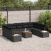 Tuinbankenset 5 st 9-Aantal zitplaatsen Zwart Polyrattan