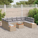 Tuinbankenset 5 st 9-Aantal zitplaatsen Beige en Licht Grijs