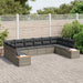 Tuinbankenset 10 st 10-Aantal zitplaatsen Grijs Polyrattan