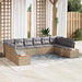 Tuinbankenset 10 st 10-Aantal zitplaatsen Beige en Licht Grijs