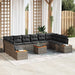 Tuinbankenset 10 st 10-Aantal zitplaatsen Grijs Polyrattan