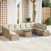 Tuinbankenset 10 st 10-Aantal zitplaatsen Beige en Crème