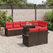 Tuin Sofa Set 9 st 8-Aantal zitplaatsen Bruin Poly Rattan