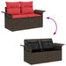 Tuin Sofa Set 9 st 8-Aantal zitplaatsen Bruin Poly Rattan