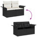Tuin Sofa Set 7 st Zwart
