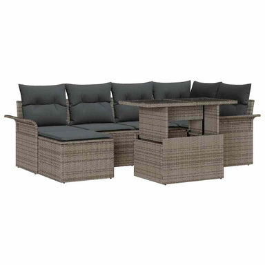 Tuin Sofa Set 7 st Grijs