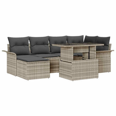 Tuin Sofa Set 7 st Lichtgrijs