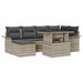 Tuin Sofa Set 7 st Lichtgrijs