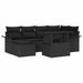 Tuin Sofa Set 7 st Zwart