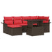 Tuin Sofa Set 7 st Bruin [Synthetisch]: Poly Rattan