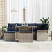 Tuin Sofa Set 7 st Grijs [Synthetisch]: Poly Rattan