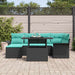 Tuin Sofa Set 7 st Zwart [Synthetisch]: Poly Rattan
