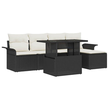 Tuin Sofa Set 8 st Zwart [Synthetisch]: Poly Rattan