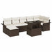 Tuin Sofa Set 8 st Bruin [Synthetisch]: Poly Rattan