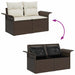 Tuin Sofa Set 8 st Bruin [Synthetisch]: Poly Rattan