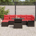 Tuin Sofa Set 8 st Bruin [Synthetisch]: Poly Rattan
