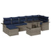 Tuin Sofa Set 8 st Grijs [Synthetisch]: Poly Rattan