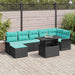 Tuin Sofa Set 8 st Zwart [Synthetisch]: Poly Rattan