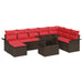 Tuin Sofa Set 9 st Bruin [Synthetisch]: Poly Rattan