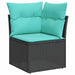 Tuin Sofa Set 9 st Zwart [Synthetisch]: Poly Rattan