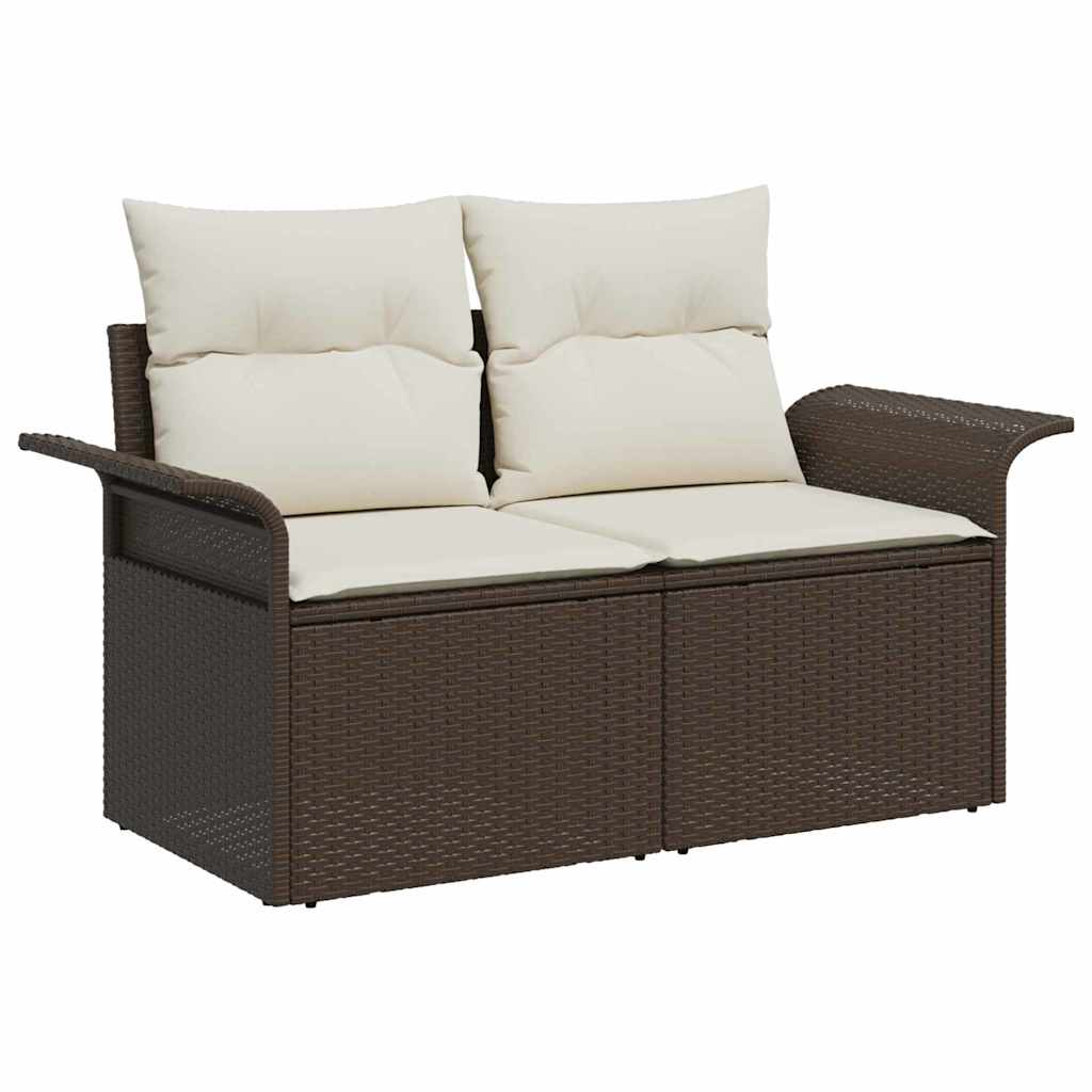 Tuin Sofa Set 10 st Bruin Poly Rattan