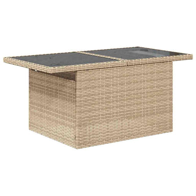Tuin Sofa Set 10 st Beige Poly Rattan