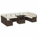 Tuin Sofa Set 11 st Bruin Poly Rattan