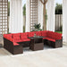 Tuin Sofa Set 11 st Bruin Poly Rattan