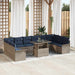 Tuin Sofa Set 11 st Grijs Poly Rattan