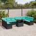 Tuin Sofa Set 11 st Zwart Poly Rattan