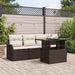 Tuin Sofa Set 5 st 4-Aantal zitplaatsen Bruin Poly Rattan