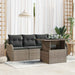 Tuin Sofa Set 5 st 4-Aantal zitplaatsen Grijs Poly Rattan