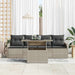Tuin Sofa Set 5 st 4-Aantal zitplaatsen Lichtgrijs Poly Rattan