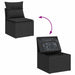 Tuin Sofa Set 5 st 4-Aantal zitplaatsen Zwart Poly Rattan