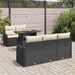 Tuin Sofa Set 6 st Zwart Poly Rattan