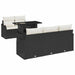 Tuin Sofa Set 6 st Zwart Poly Rattan