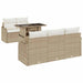 Tuin Sofa Set 6 st Beige Poly Rattan