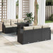 Tuin Sofa Set 7 st 6-Aantal zitplaatsen Zwart Poly Rattan