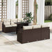 Tuin Sofa Set 7 st 6-Aantal zitplaatsen Bruin Poly Rattan