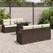 Tuin Sofa Set 7 st 6-Aantal zitplaatsen Bruin Poly Rattan