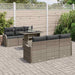 Tuin Sofa Set 7 st 6-Aantal zitplaatsen Grijs Poly Rattan