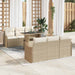 Tuin Sofa Set met kussen met opslag 7 pcs Beige Poly Rattan
