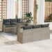 Tuin Sofa Set 7 st 6-Aantal zitplaatsen Lichtgrijs Poly Rattan