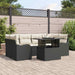 Tuin Sofa Set 7 st 6-Aantal zitplaatsen Zwart Poly Rattan