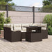 Tuin Sofa Set 7 st 6-Aantal zitplaatsen Bruin Poly Rattan
