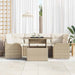 Tuin Sofa Set met kussen met opslag 7 pcs Beige Poly Rattan