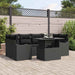 Tuin Sofa Set 7 st 6-Aantal zitplaatsen Zwart Poly Rattan