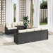 Tuin Sofa Set 8 st 7-Aantal zitplaatsen Zwart Poly Rattan