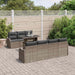 Tuin Sofa Set 8 st 7-Aantal zitplaatsen Grijs Poly Rattan