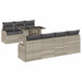 Tuin Sofa Set 8 st 7-Aantal zitplaatsen Lichtgrijs Poly Rattan